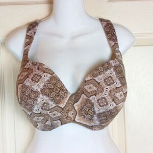CACIQUE Intimates Smooth Lightly Lined Balconette Bra Paisley Sz42DDD